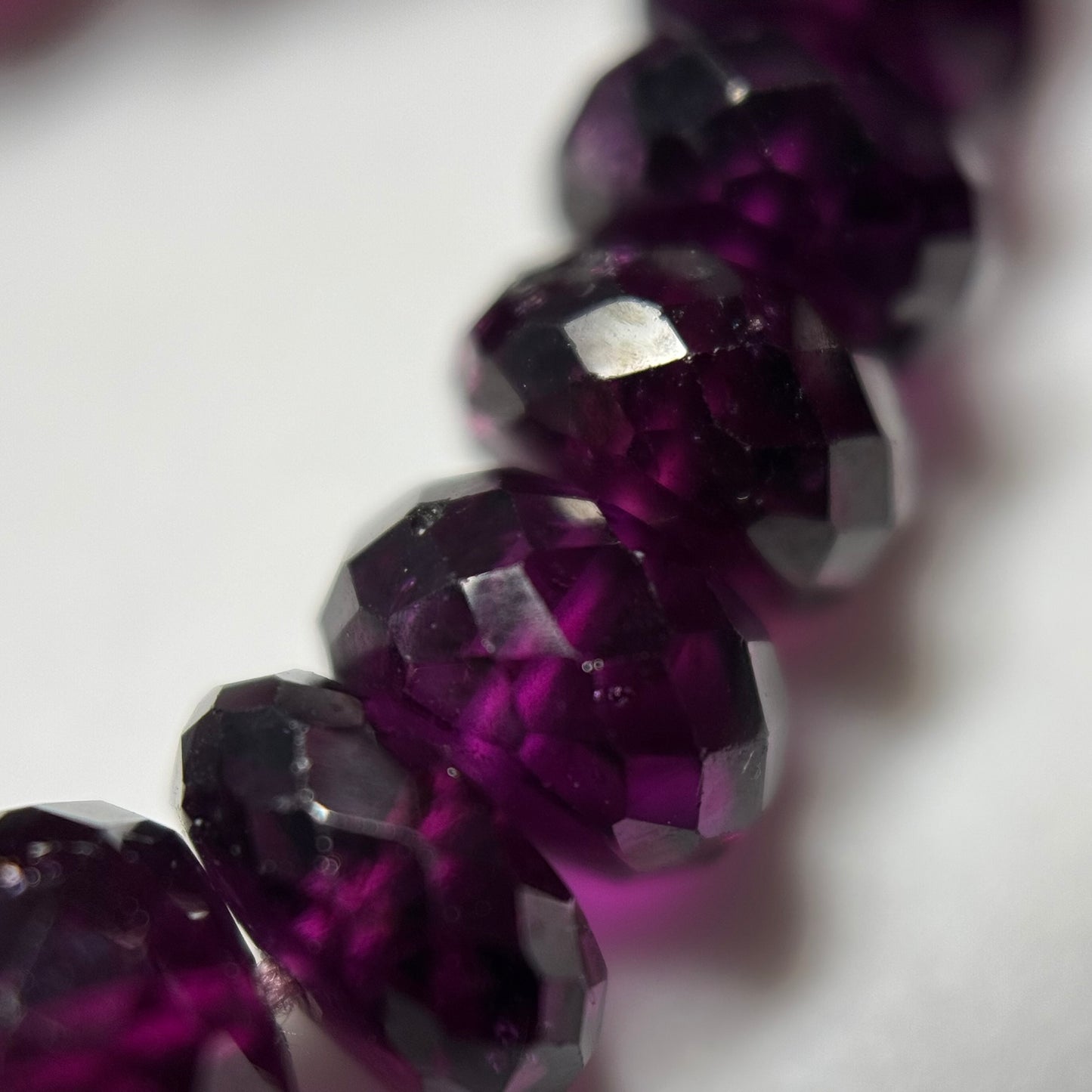 Garnet Faceted Rondelle Gemstone Beads (AAAA Quality)