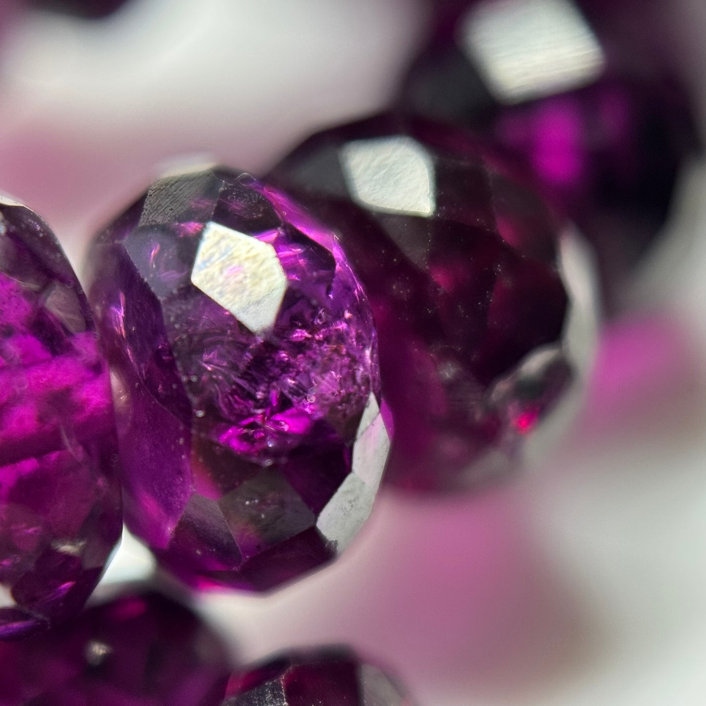 Garnet Faceted Rondelle Gemstone Beads (AAAA Quality)