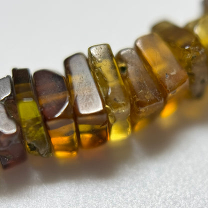 Multicolor Tourmaline Flat Square Shape Gemstone Beads