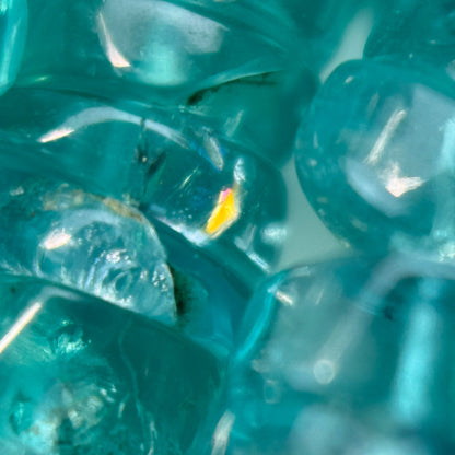 Blue Green Apatite Polished Heishi Gemstone Beads (A Quality)