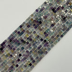 Faceted Fluorite Square Beads