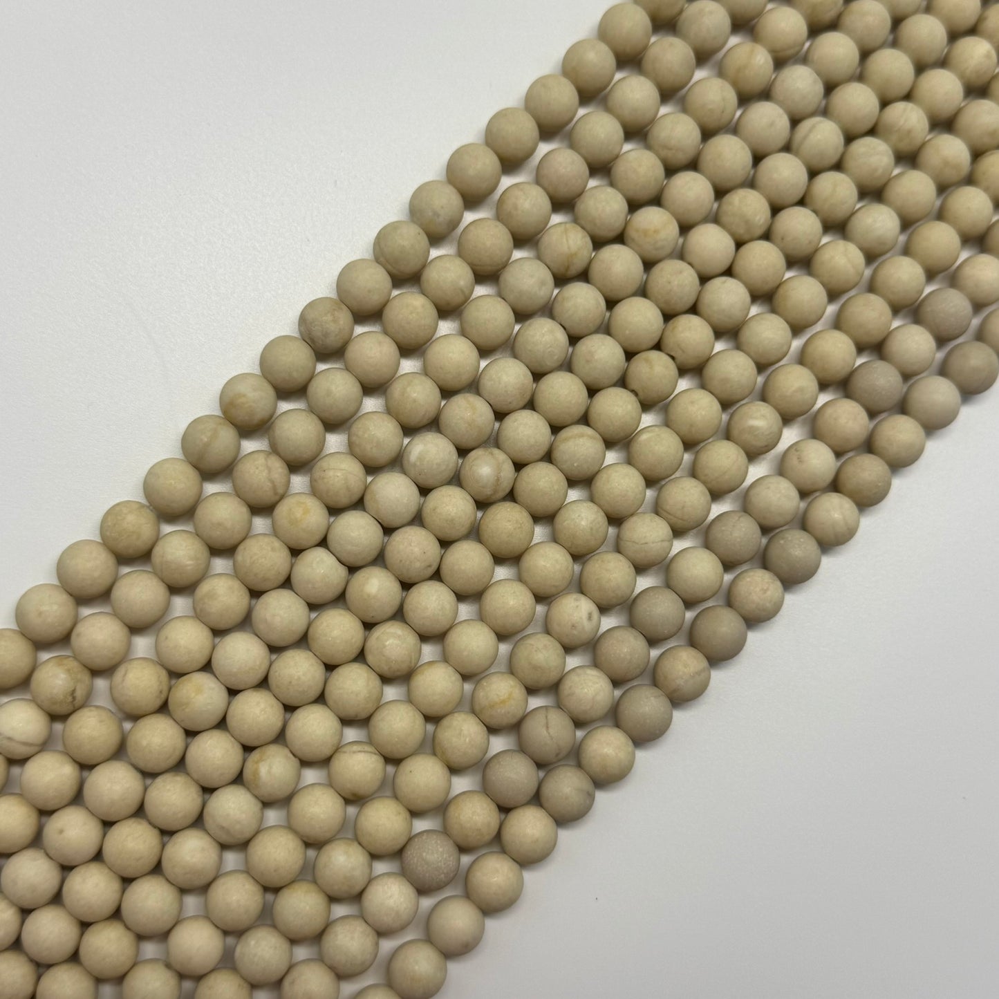 River Rock | Frosted 4-8mm Round Beads