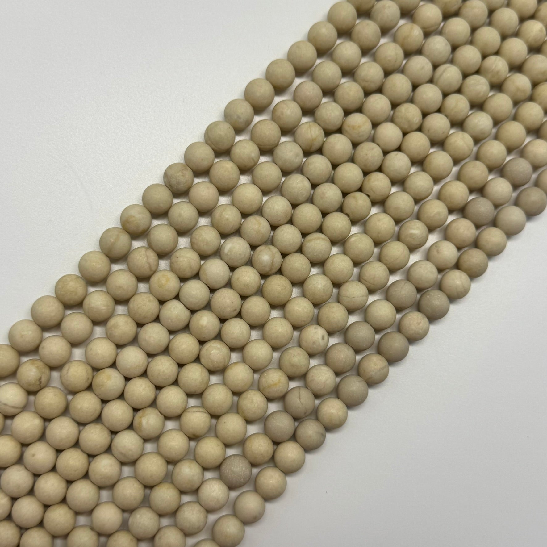 River Rock | Frosted 4-8mm Round Beads