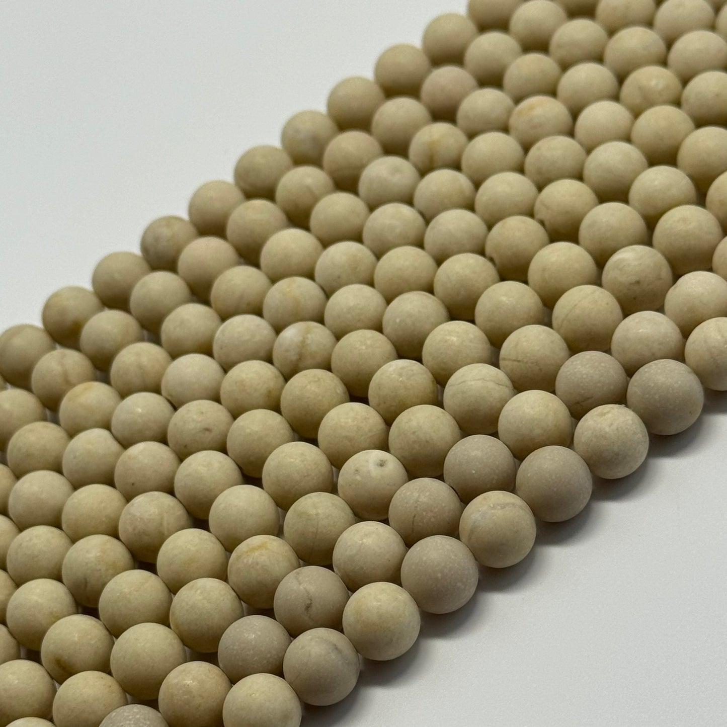 River Rock | Frosted 4-8mm Round Beads