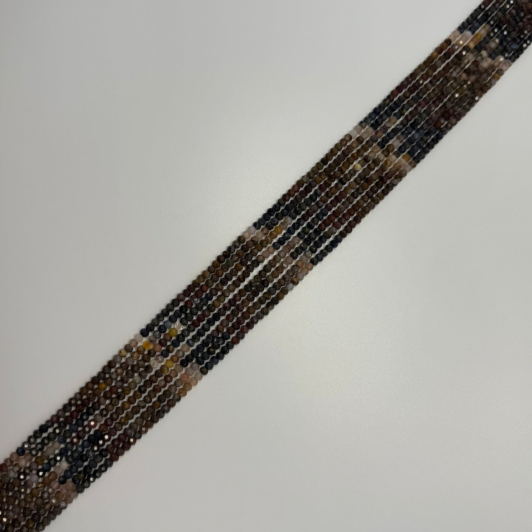Faceted Pietersite Rondelle Beads