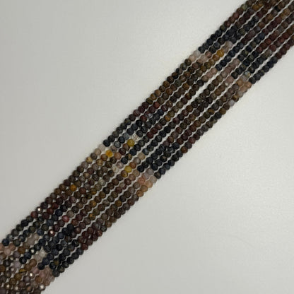 Faceted Pietersite Rondelle Beads