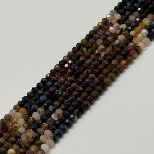 Faceted Pietersite Rondelle Beads