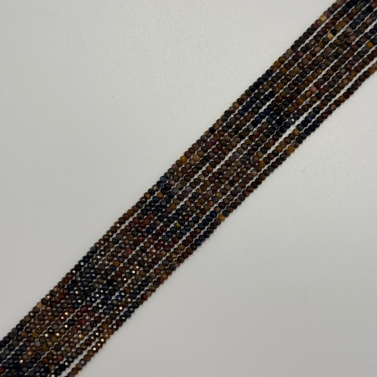 Faceted Pietersite Rondelle Beads
