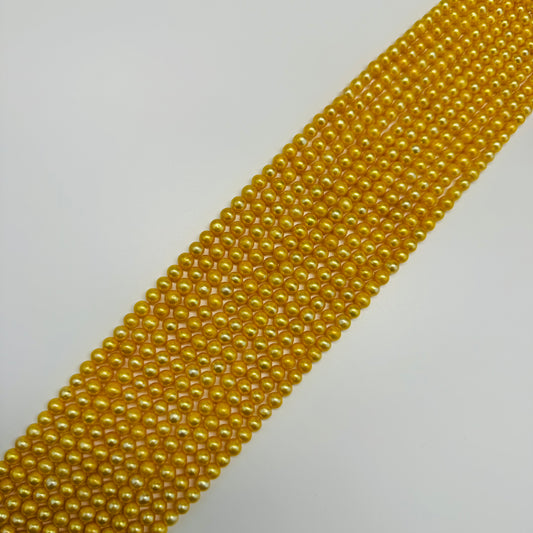 Dyed Yellow Freshwater Cultured Pearl