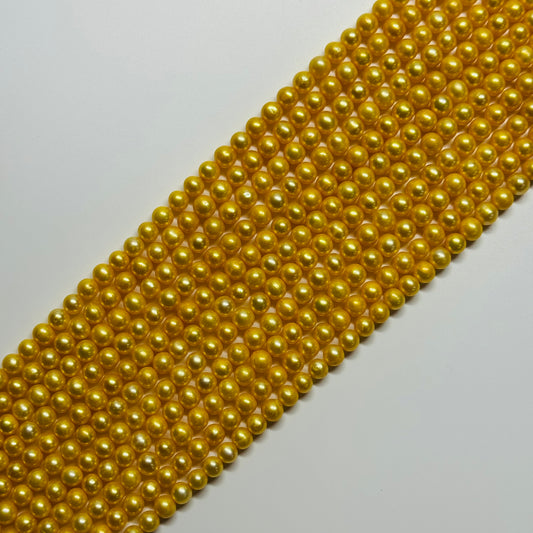 Dyed Yellow Freshwater Cultured Pearl