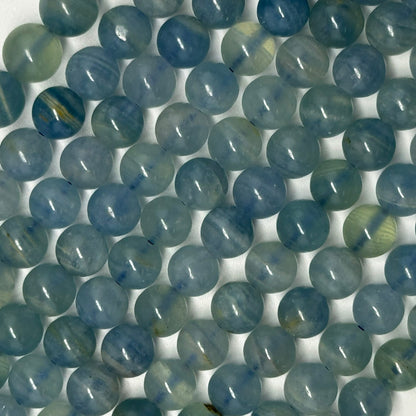 Natural Celestite Polished Round Beads