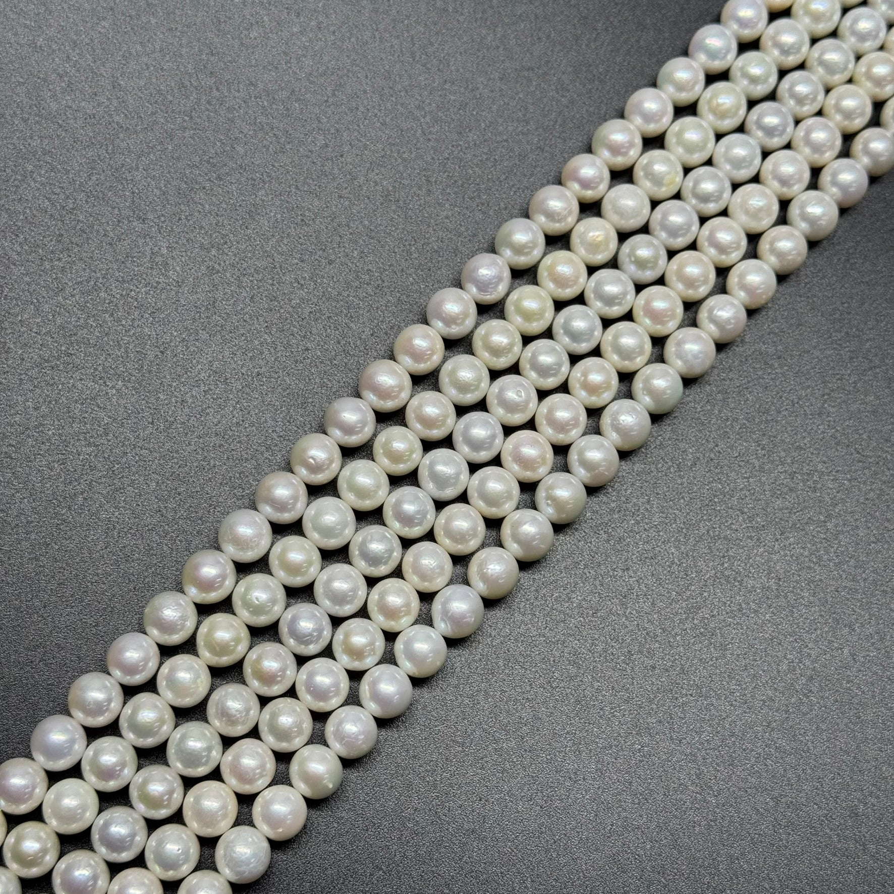 White Freshwater Cultured Pearl - (AAAA Quality)