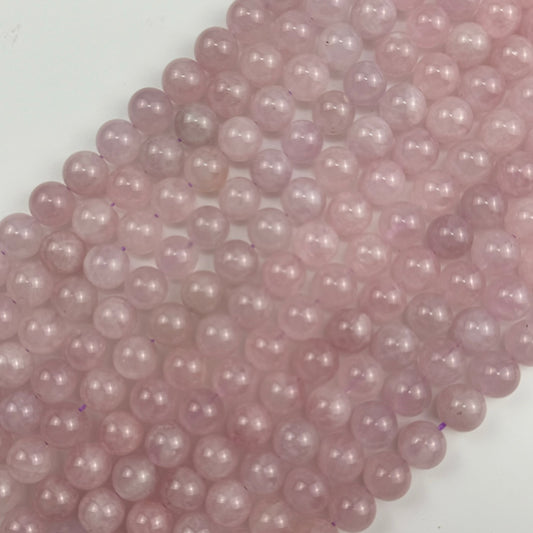 Rose de France Amethyst Polished Round Beads
