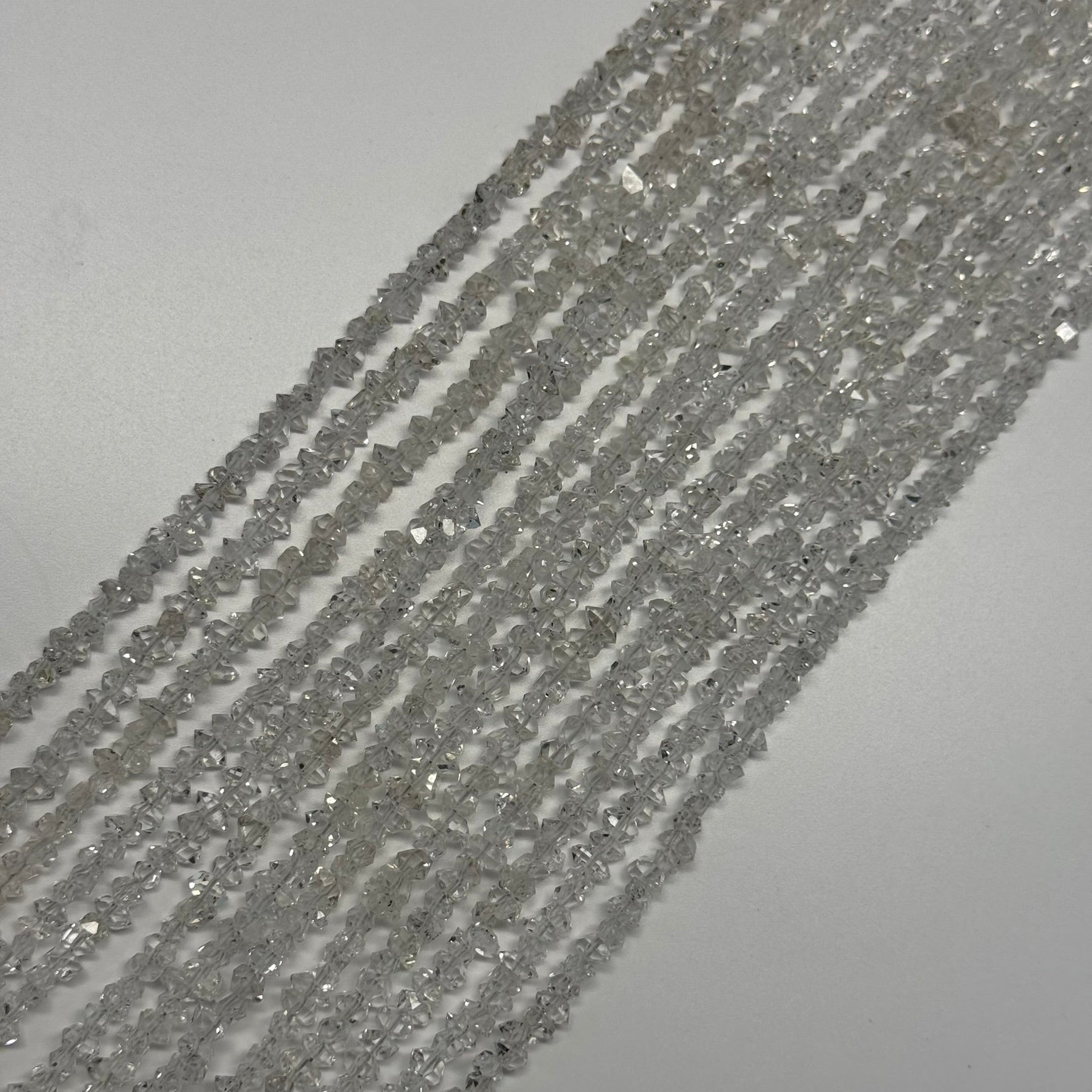 Herkimer Diamond Cut Gemstone Beads