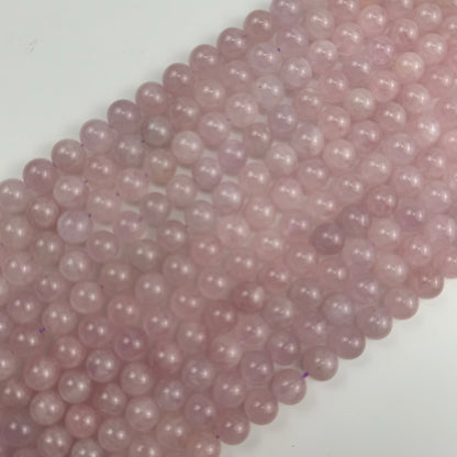 Rose de France Amethyst Polished Round Beads
