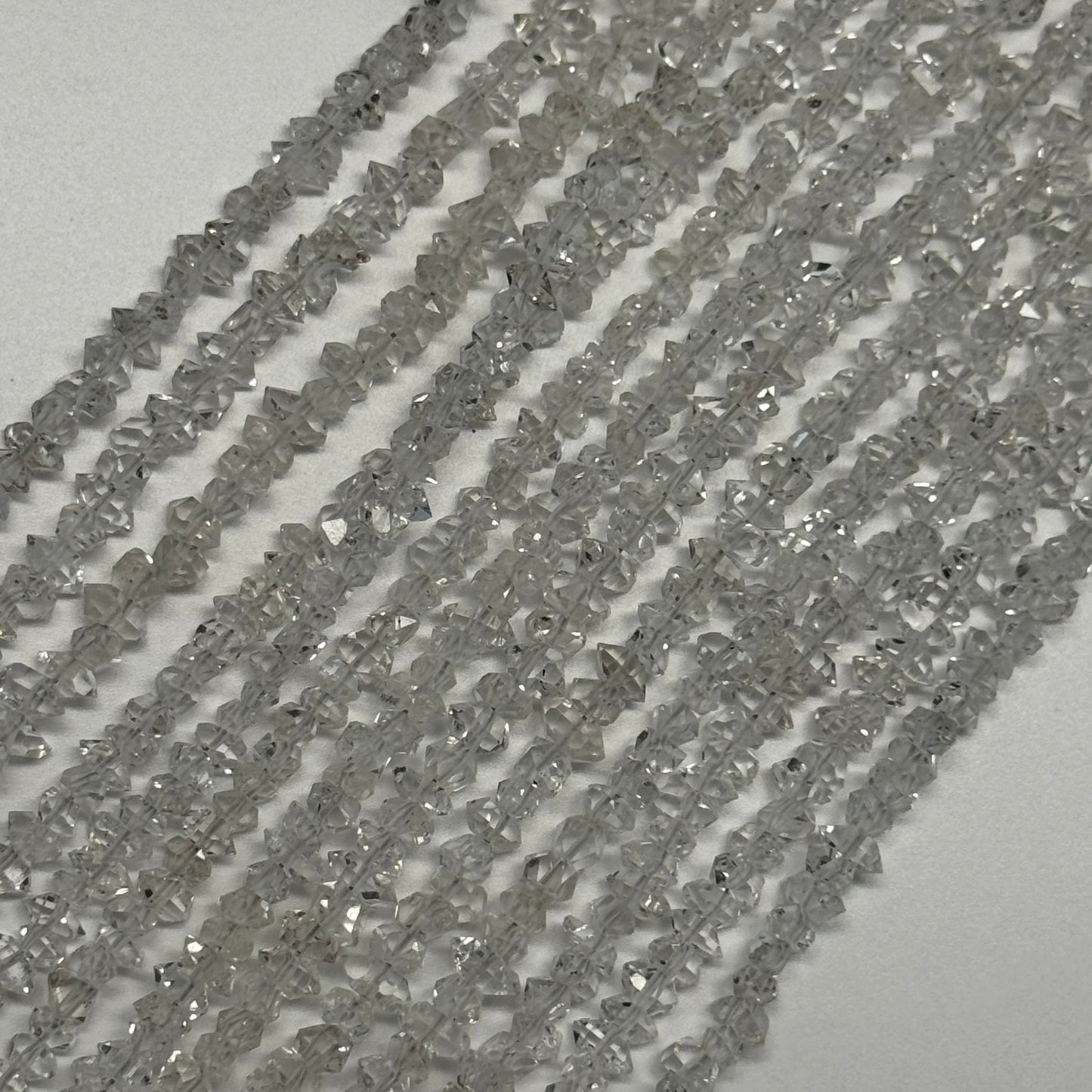 Herkimer Diamond Cut Gemstone Beads