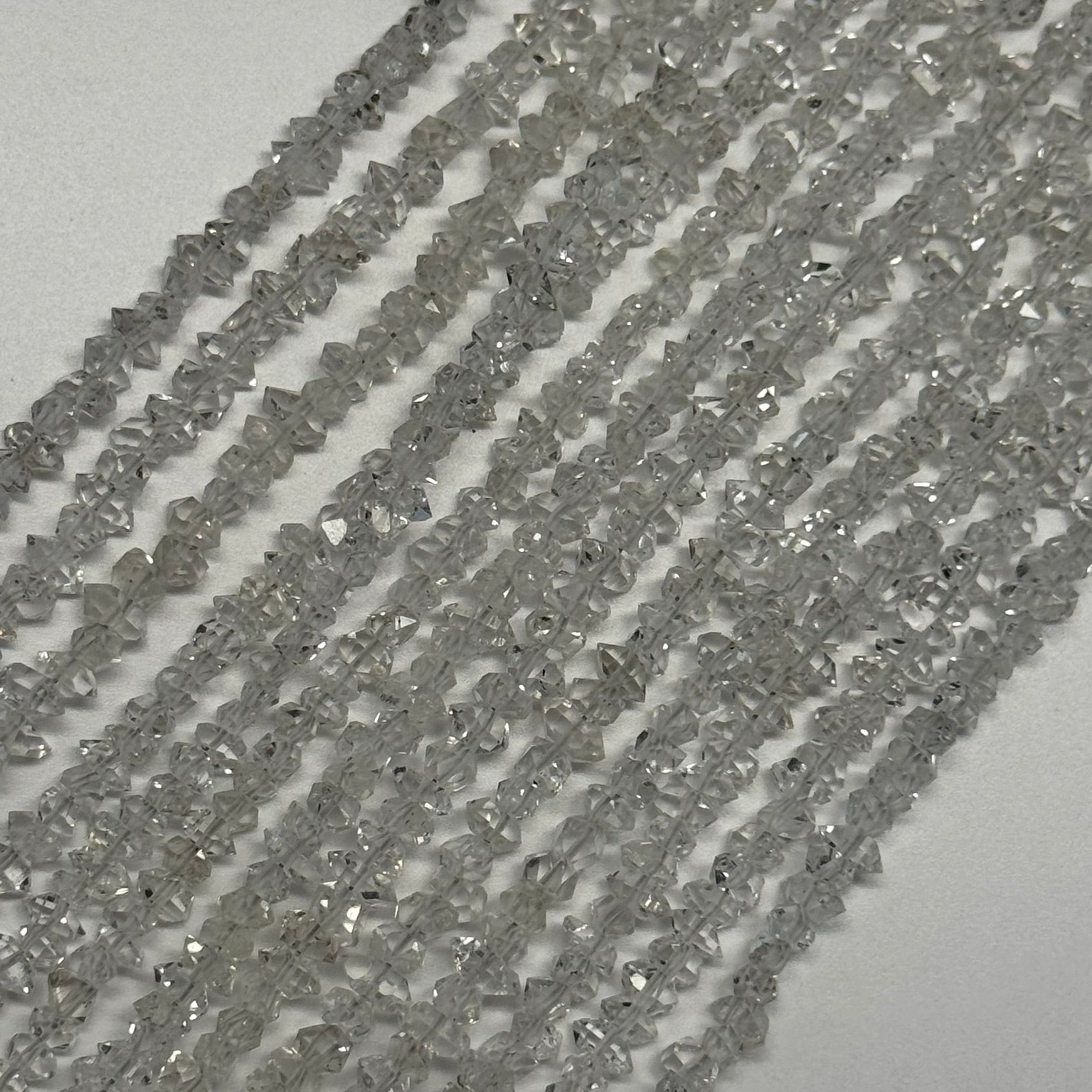 Herkimer Diamond Cut Gemstone Beads