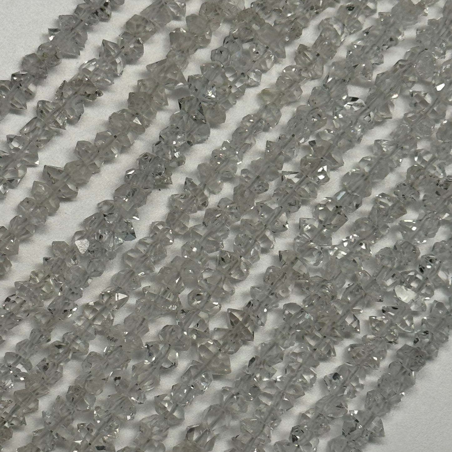 Herkimer Diamond Cut Gemstone Beads