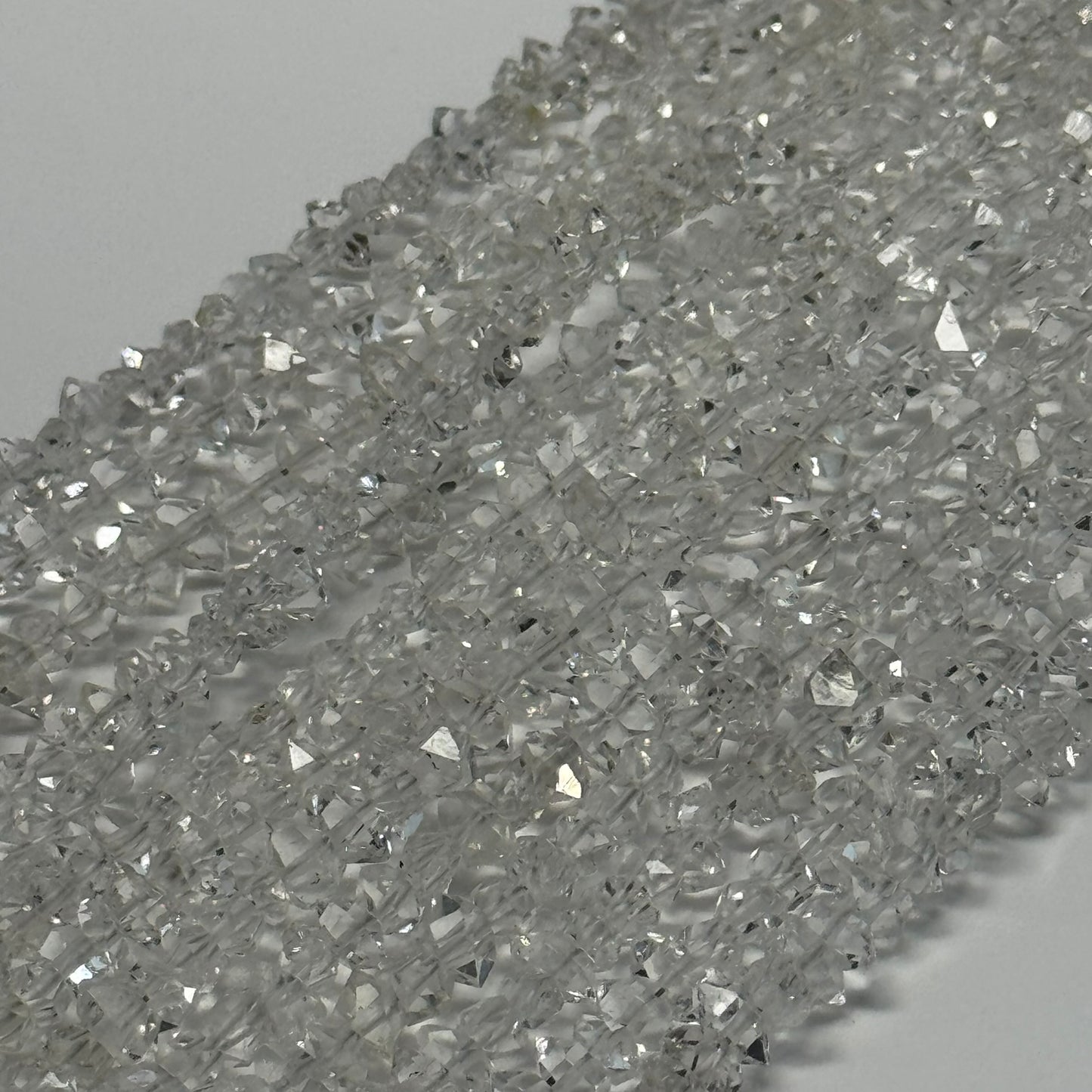 Herkimer Diamond Cut Gemstone Beads