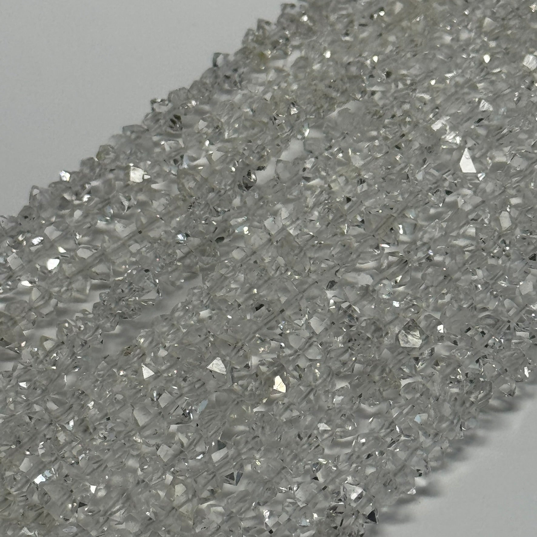 Herkimer Diamond Cut Gemstone Beads