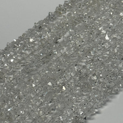 Herkimer Diamond Cut Gemstone Beads