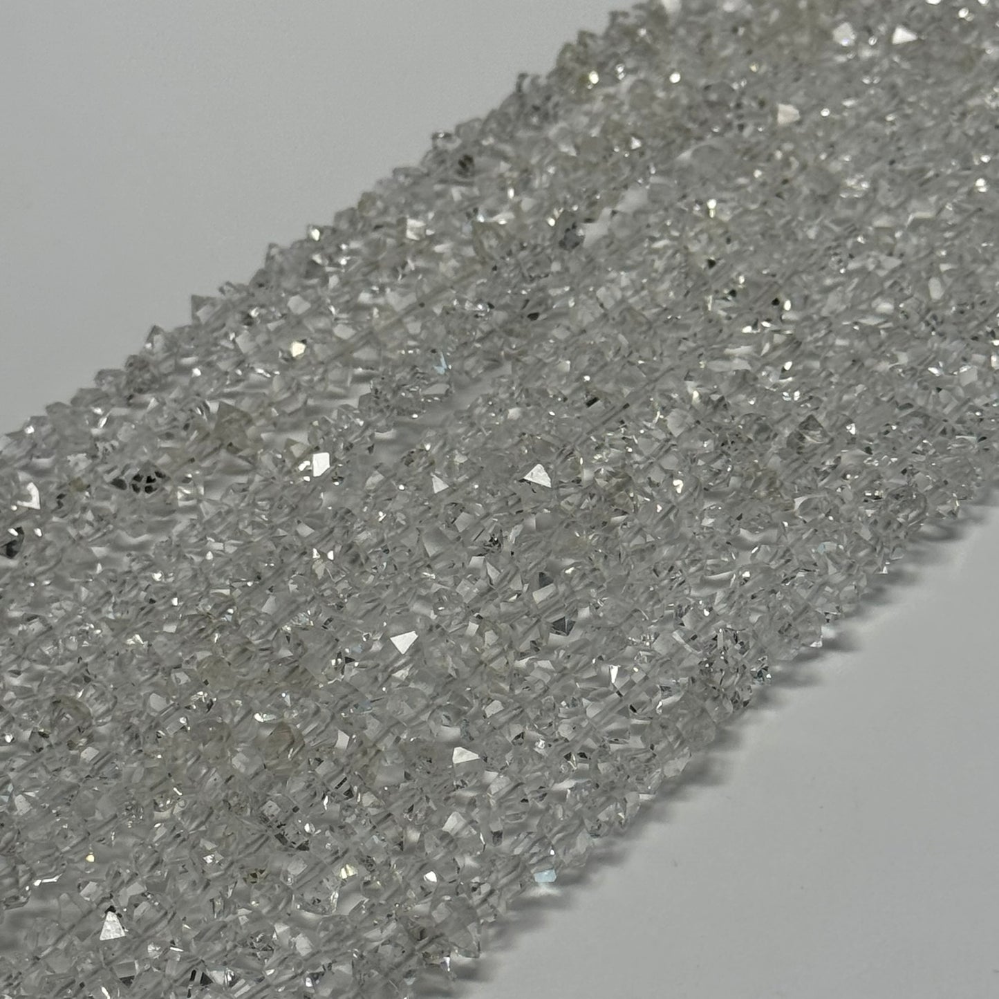 Herkimer Diamond Cut Gemstone Beads