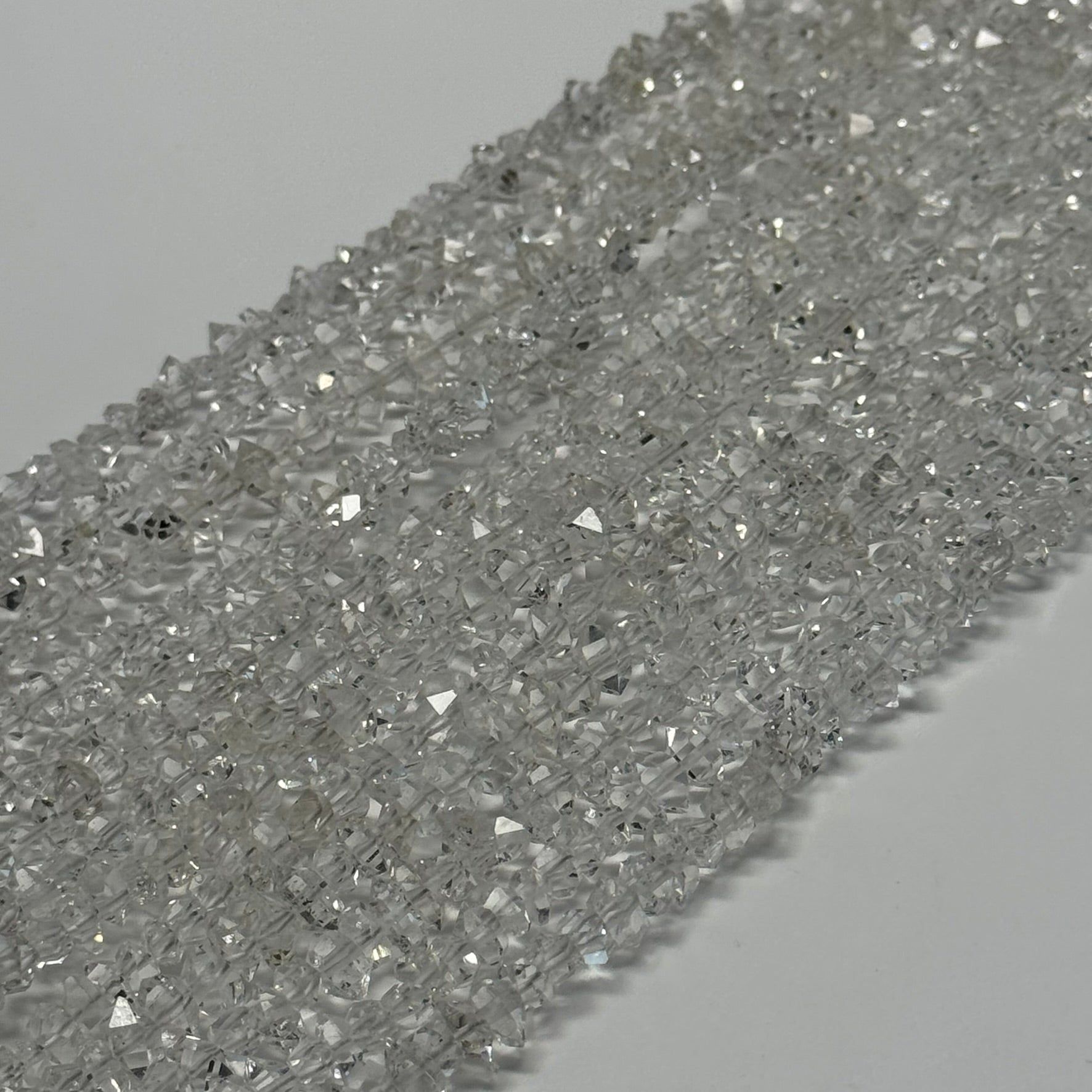 Herkimer Diamond Cut Gemstone Beads