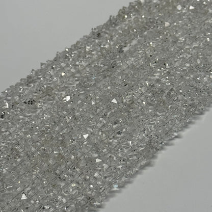 Herkimer Diamond Cut Gemstone Beads
