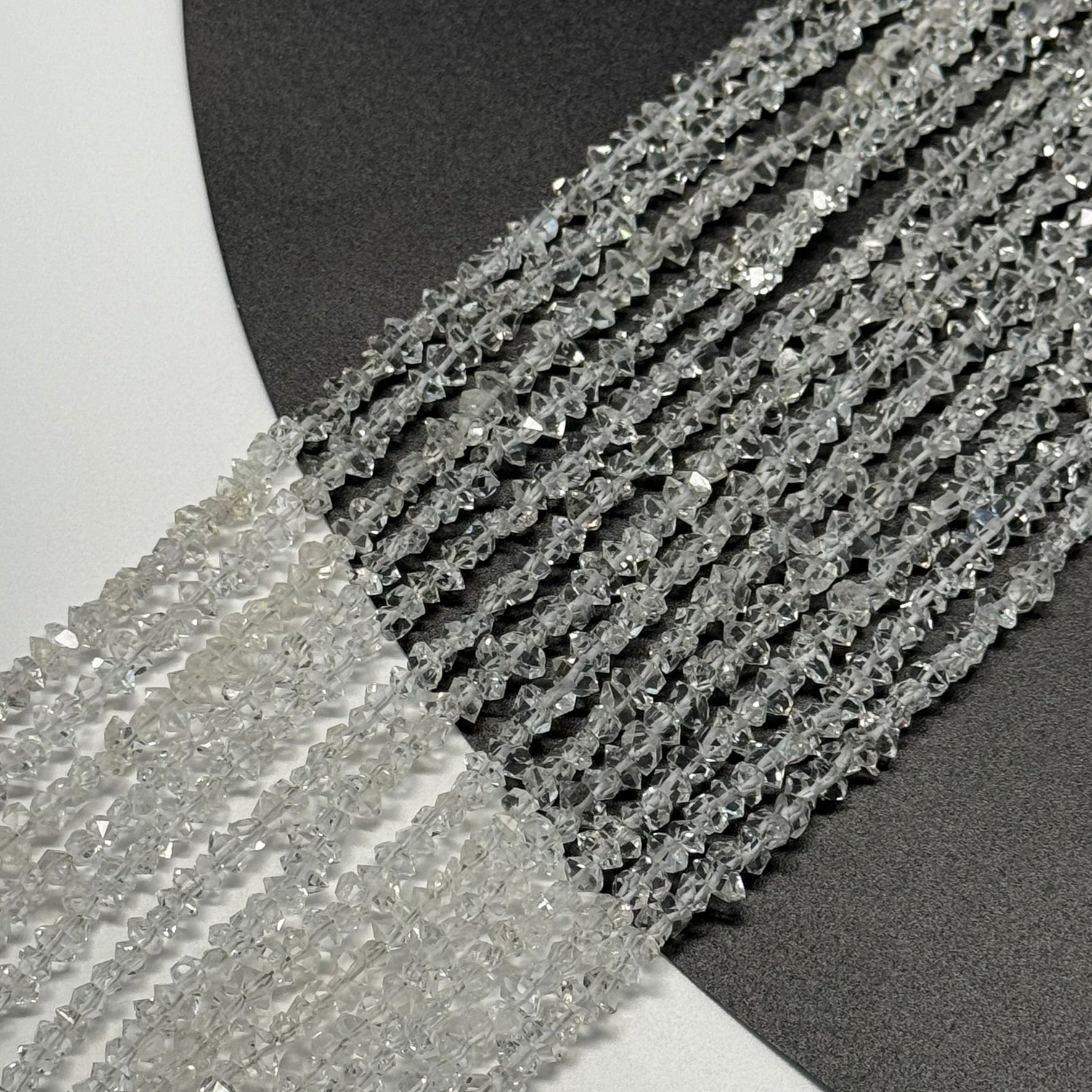 Herkimer Diamond Cut Gemstone Beads