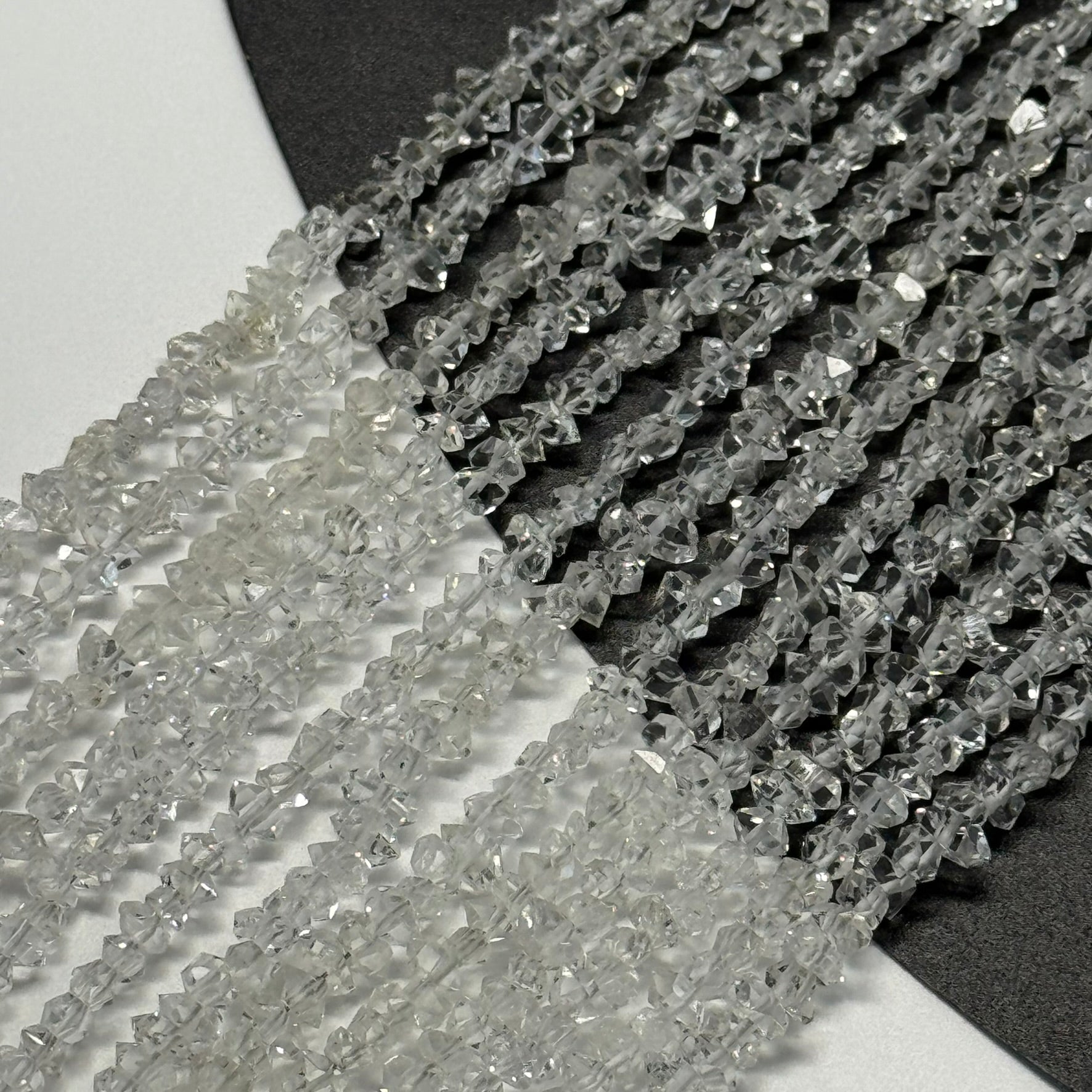 Herkimer Diamond Cut Gemstone Beads