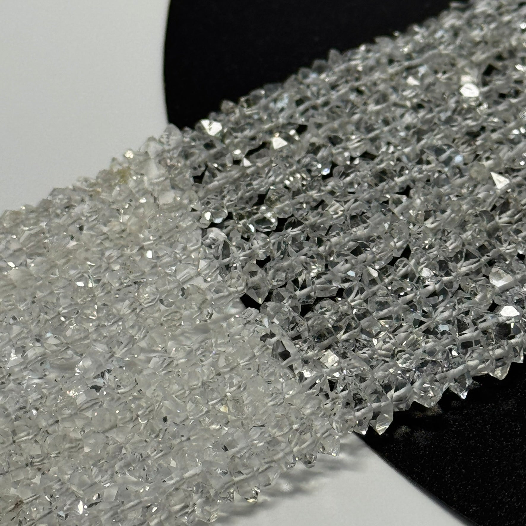 Herkimer Diamond Cut Gemstone Beads