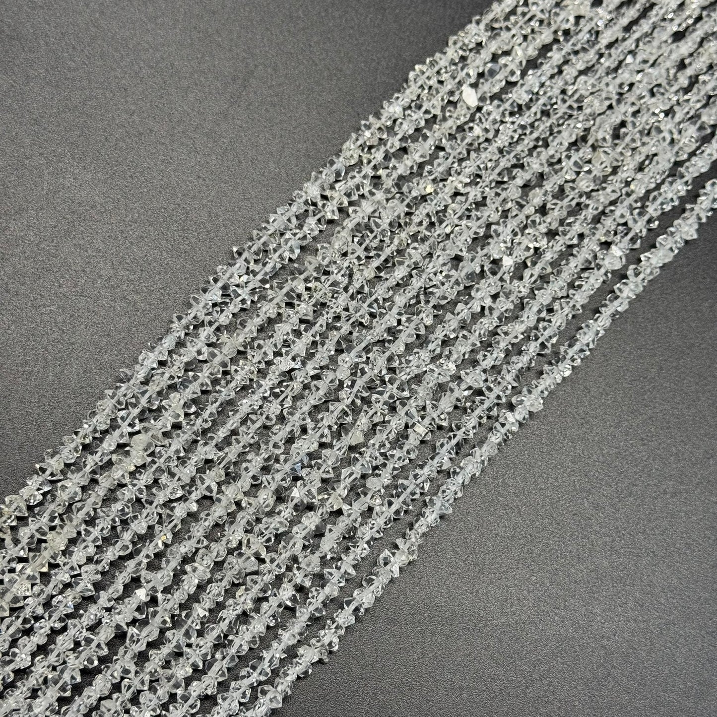 Herkimer Diamond Cut Gemstone Beads