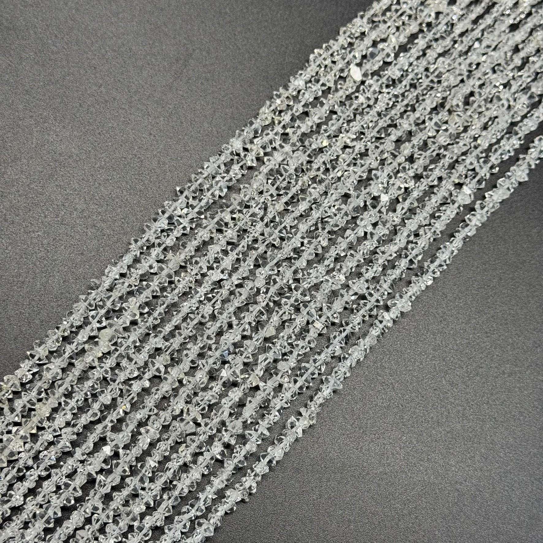 Herkimer Diamond Cut Gemstone Beads