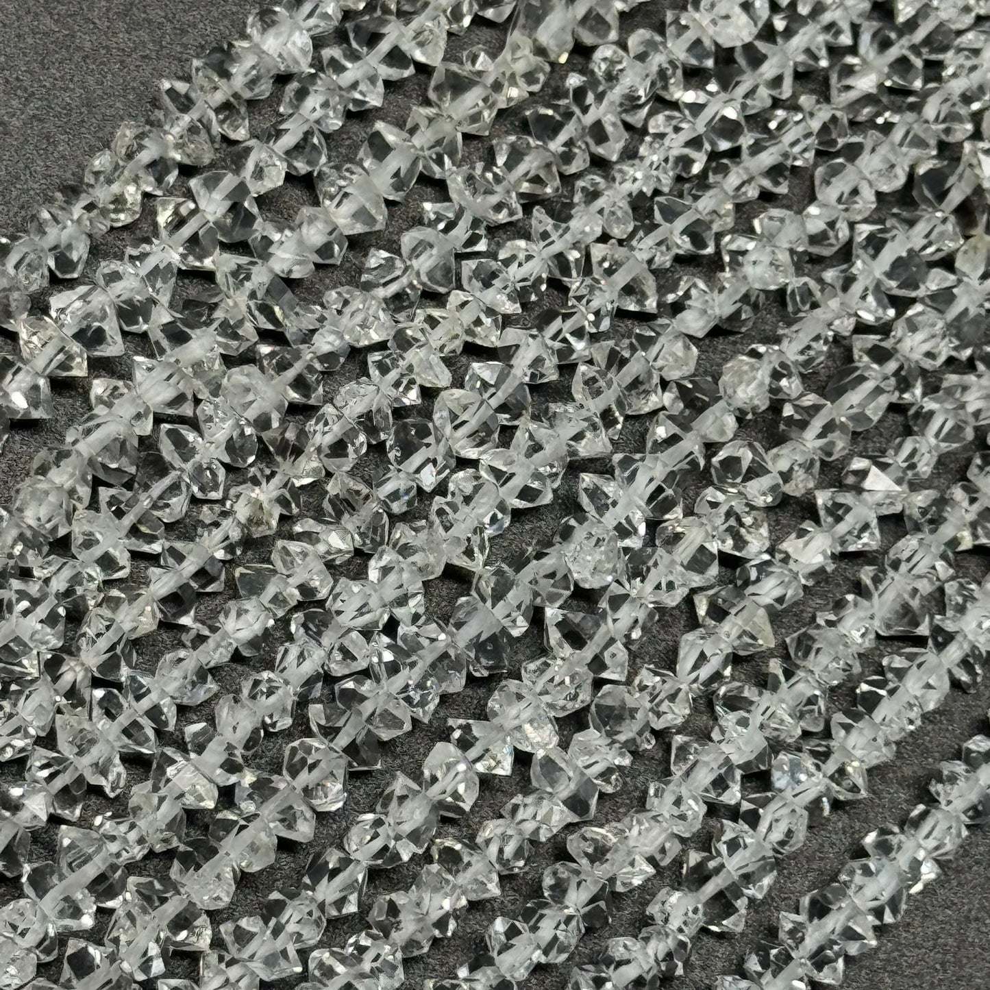 Herkimer Diamond Cut Gemstone Beads