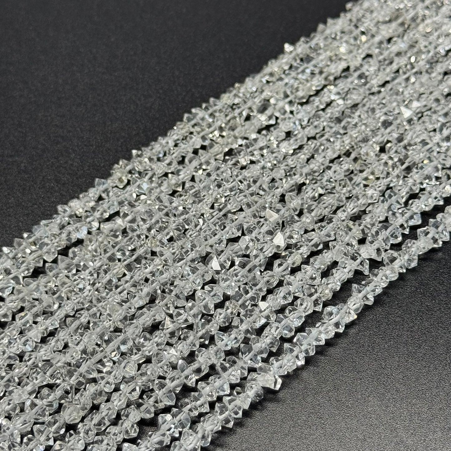 Herkimer Diamond Cut Gemstone Beads