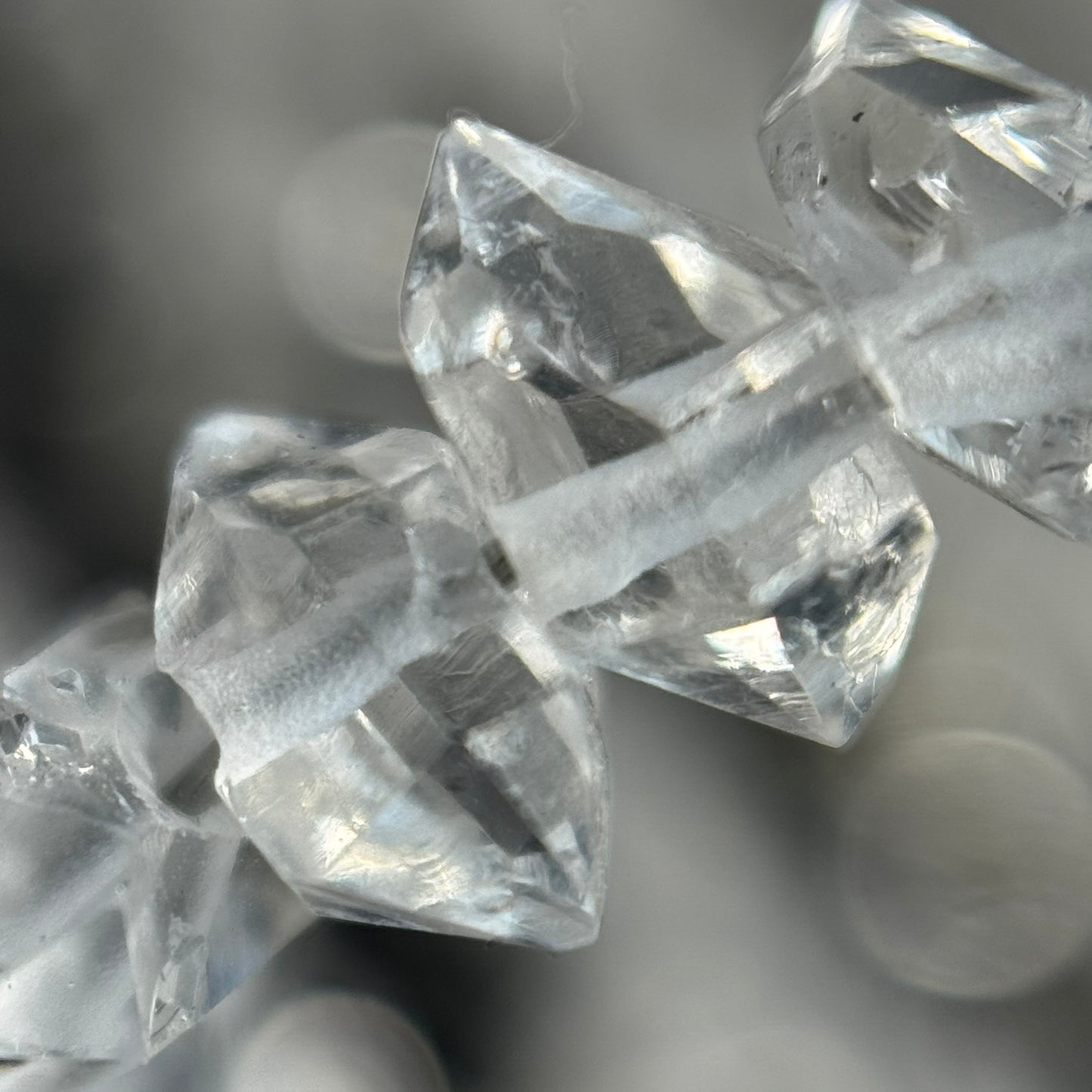 Herkimer Diamond Cut Gemstone Beads