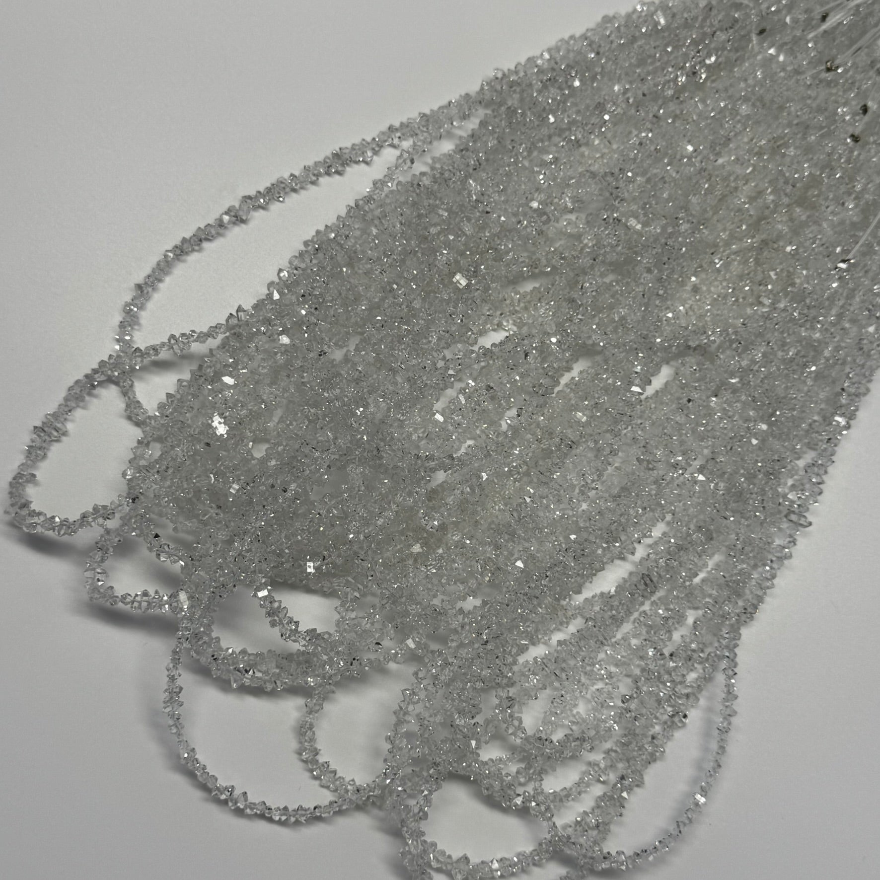 Herkimer Diamond Cut Gemstone Beads