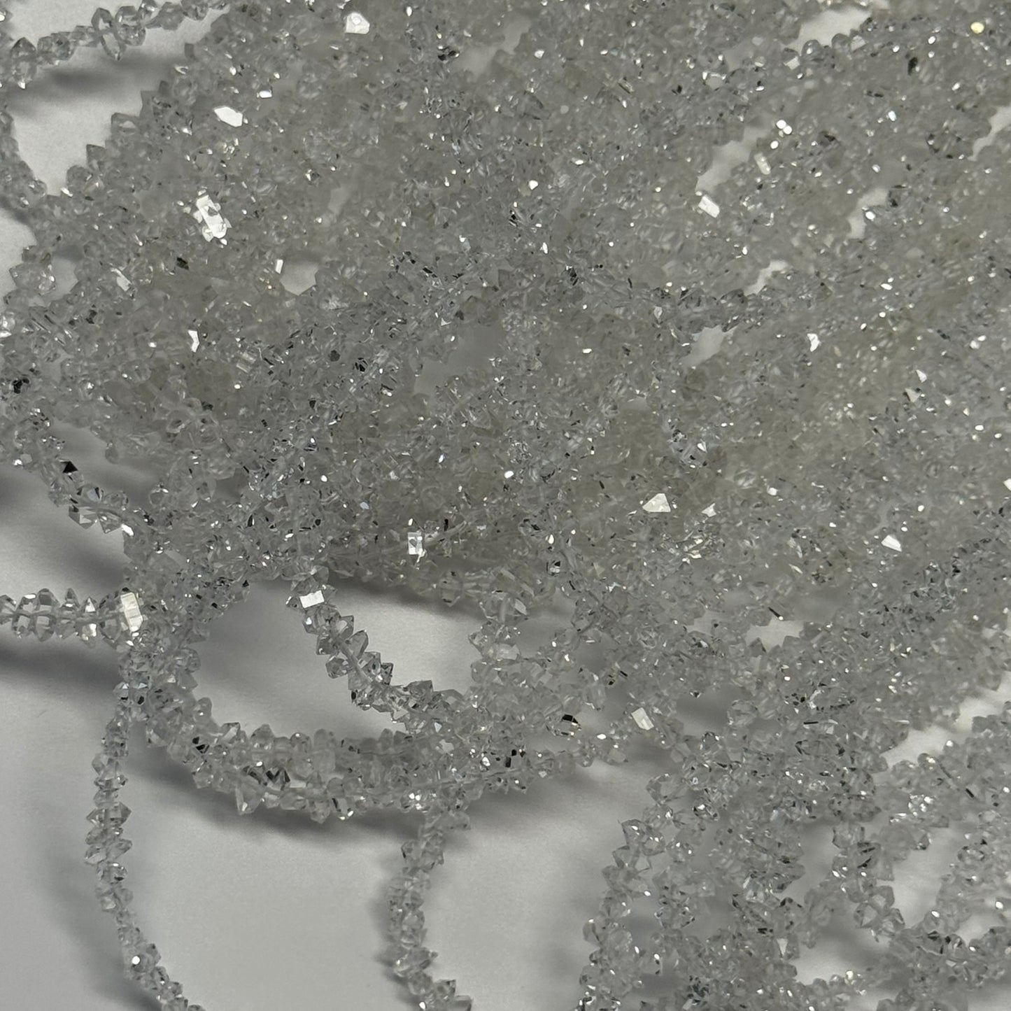 Herkimer Diamond Cut Gemstone Beads