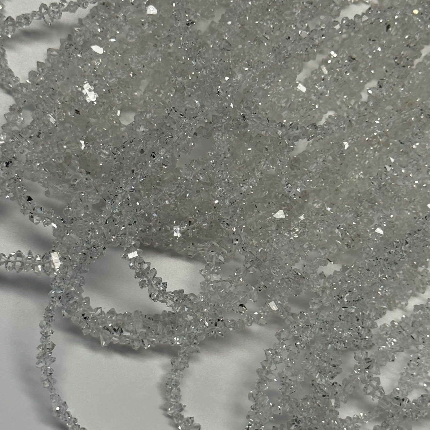 Herkimer Diamond Cut Gemstone Beads