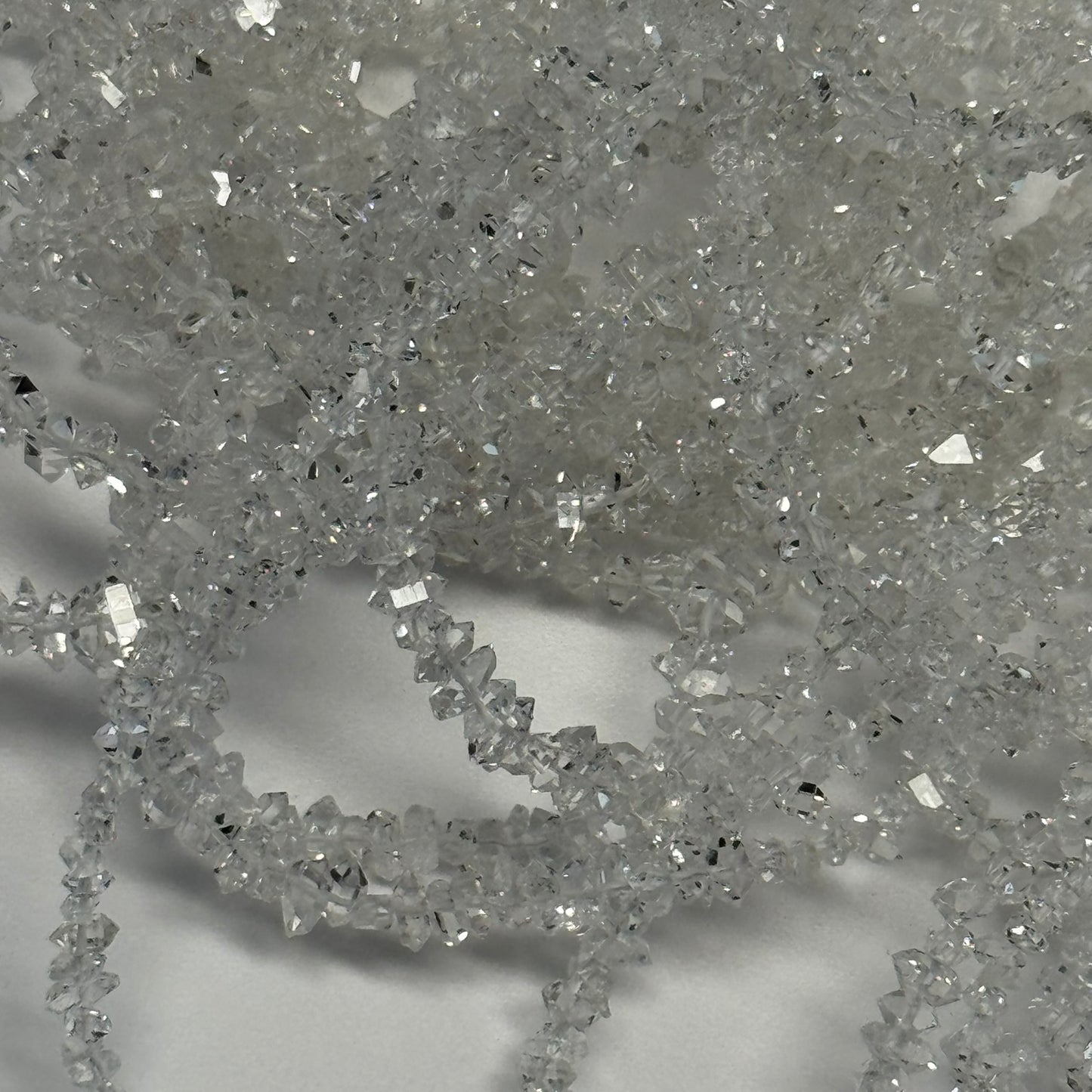 Herkimer Diamond Cut Gemstone Beads