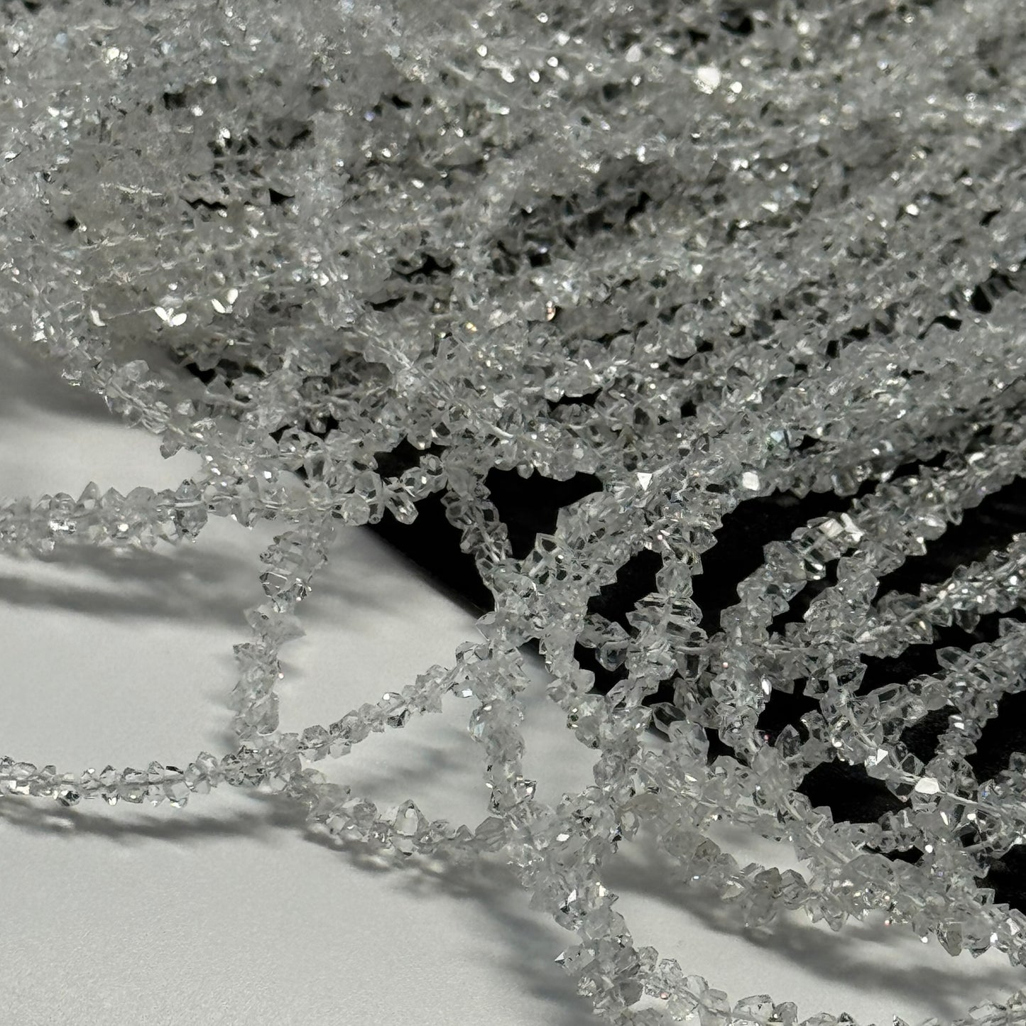 Herkimer Diamond Cut Gemstone Beads