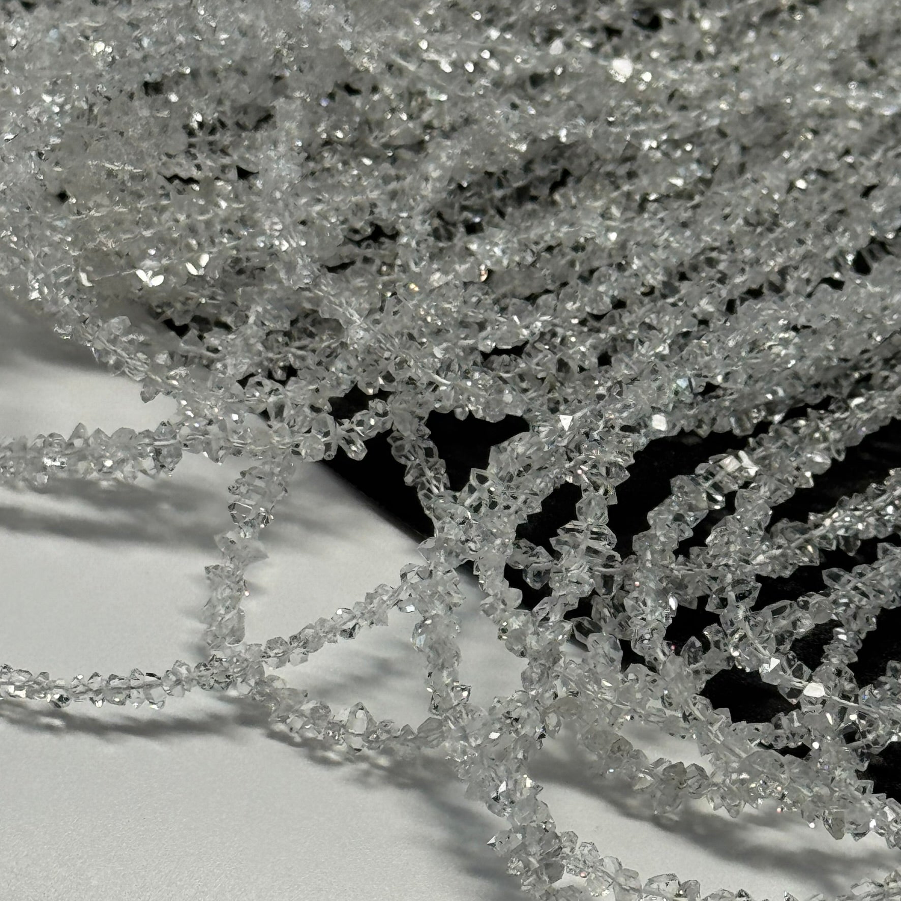 Herkimer Diamond Cut Gemstone Beads