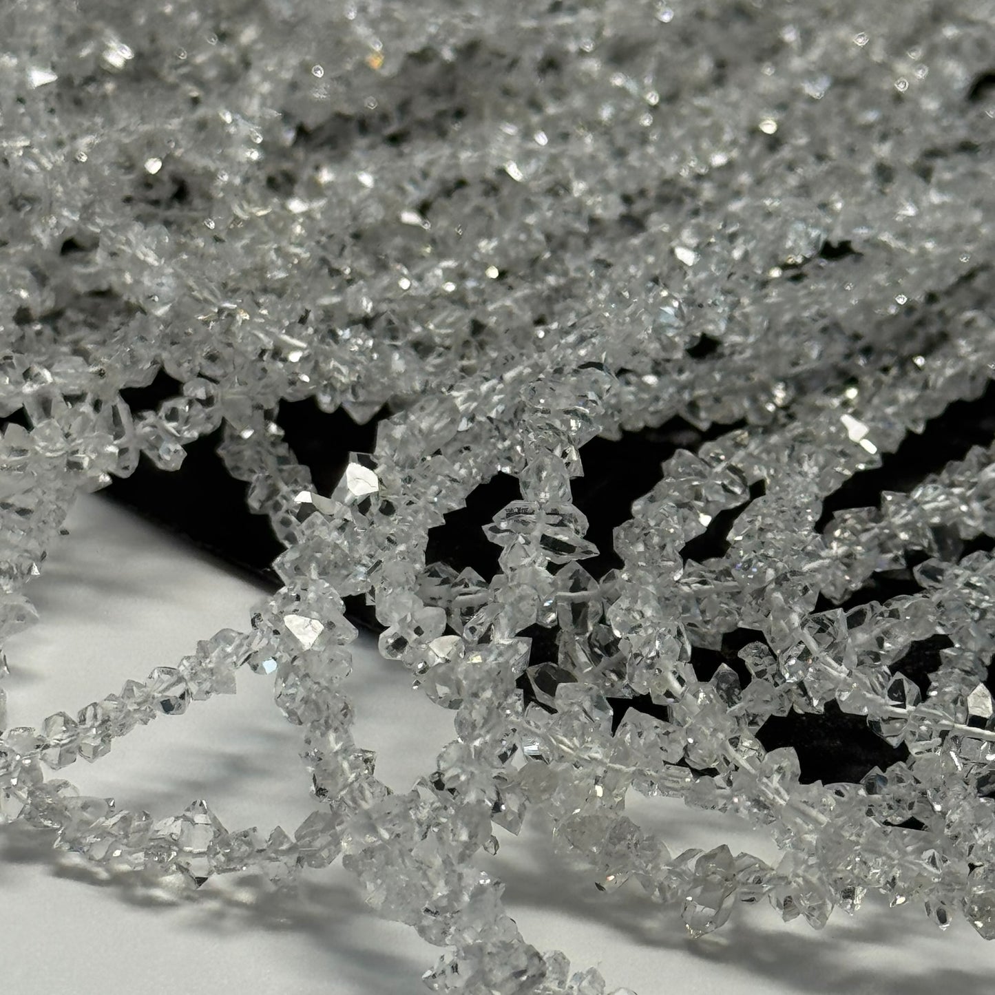 Herkimer Diamond Cut Gemstone Beads