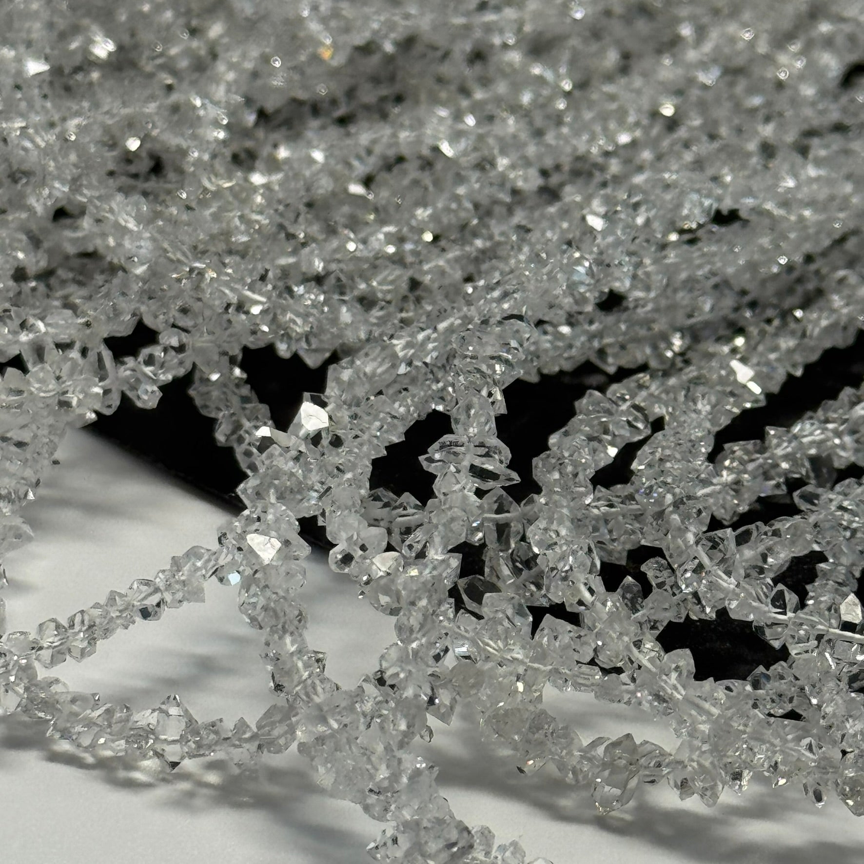 Herkimer Diamond Cut Gemstone Beads