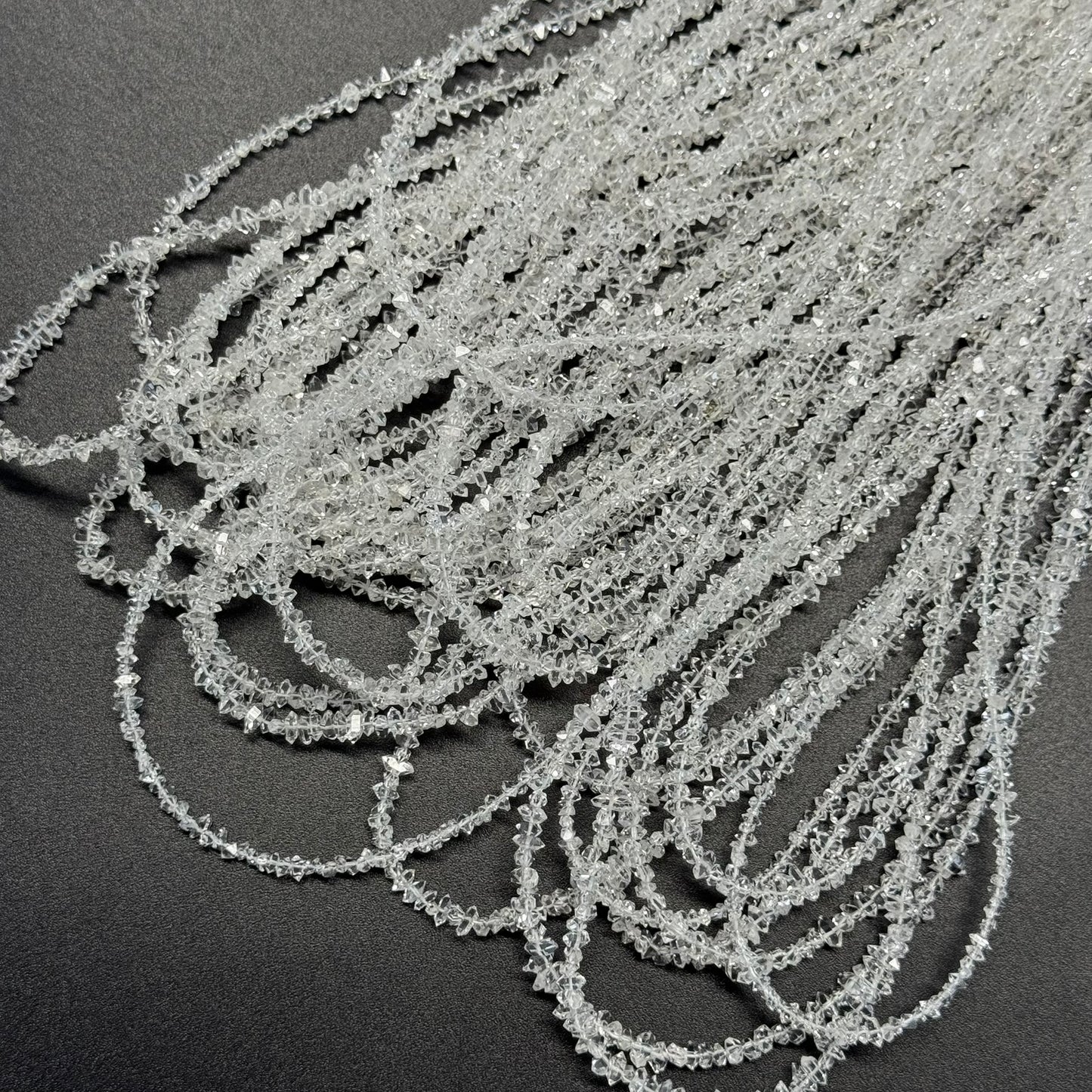 Herkimer Diamond Cut Gemstone Beads