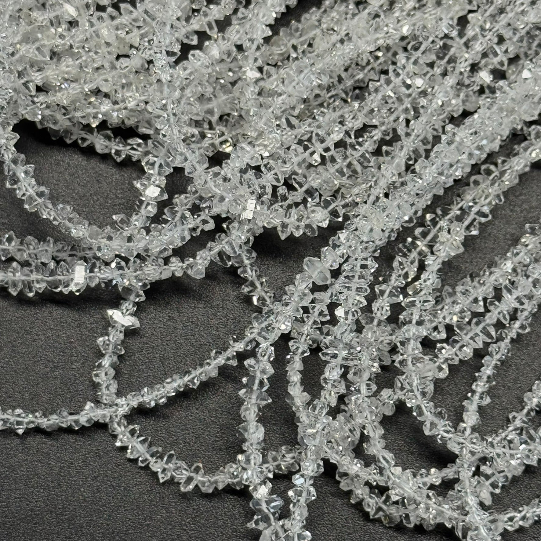 Herkimer Diamond Cut Gemstone Beads