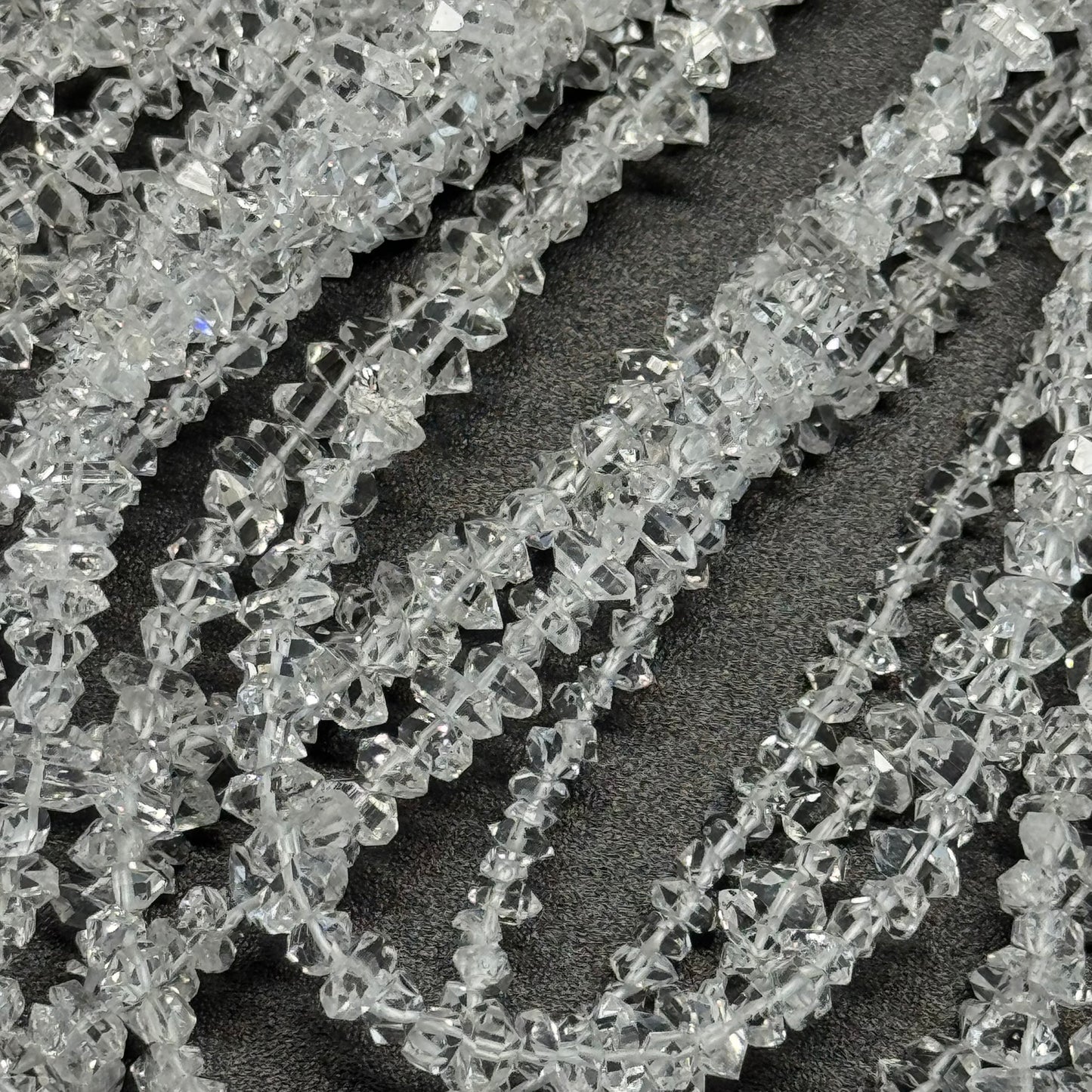 Herkimer Diamond Cut Gemstone Beads