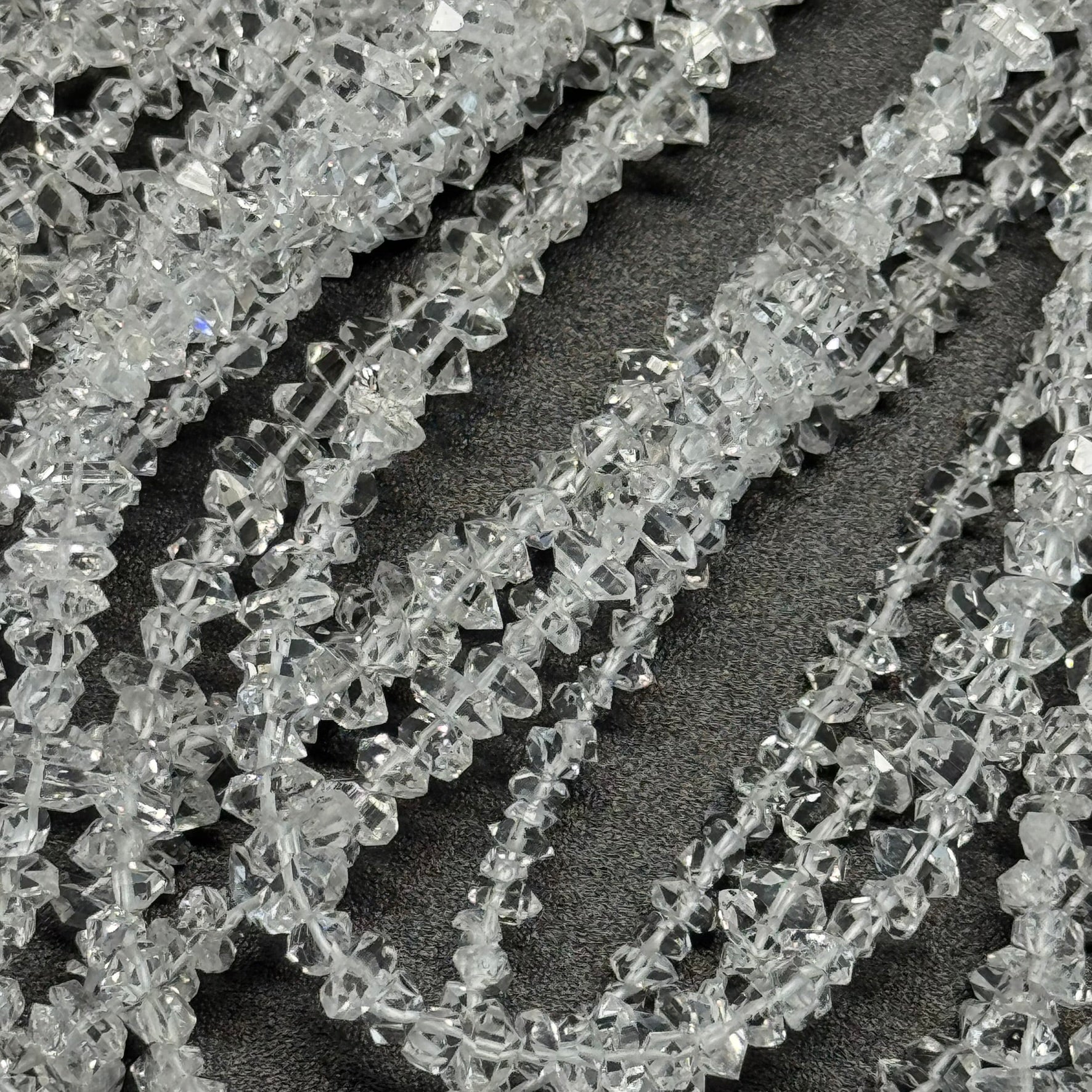 Herkimer Diamond Cut Gemstone Beads