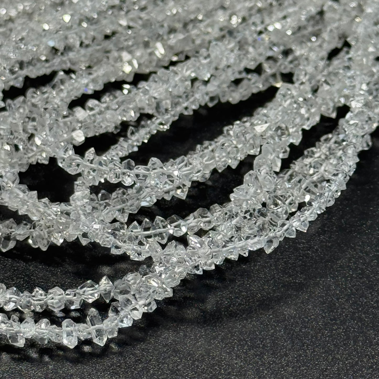 Herkimer Diamond Cut Gemstone Beads