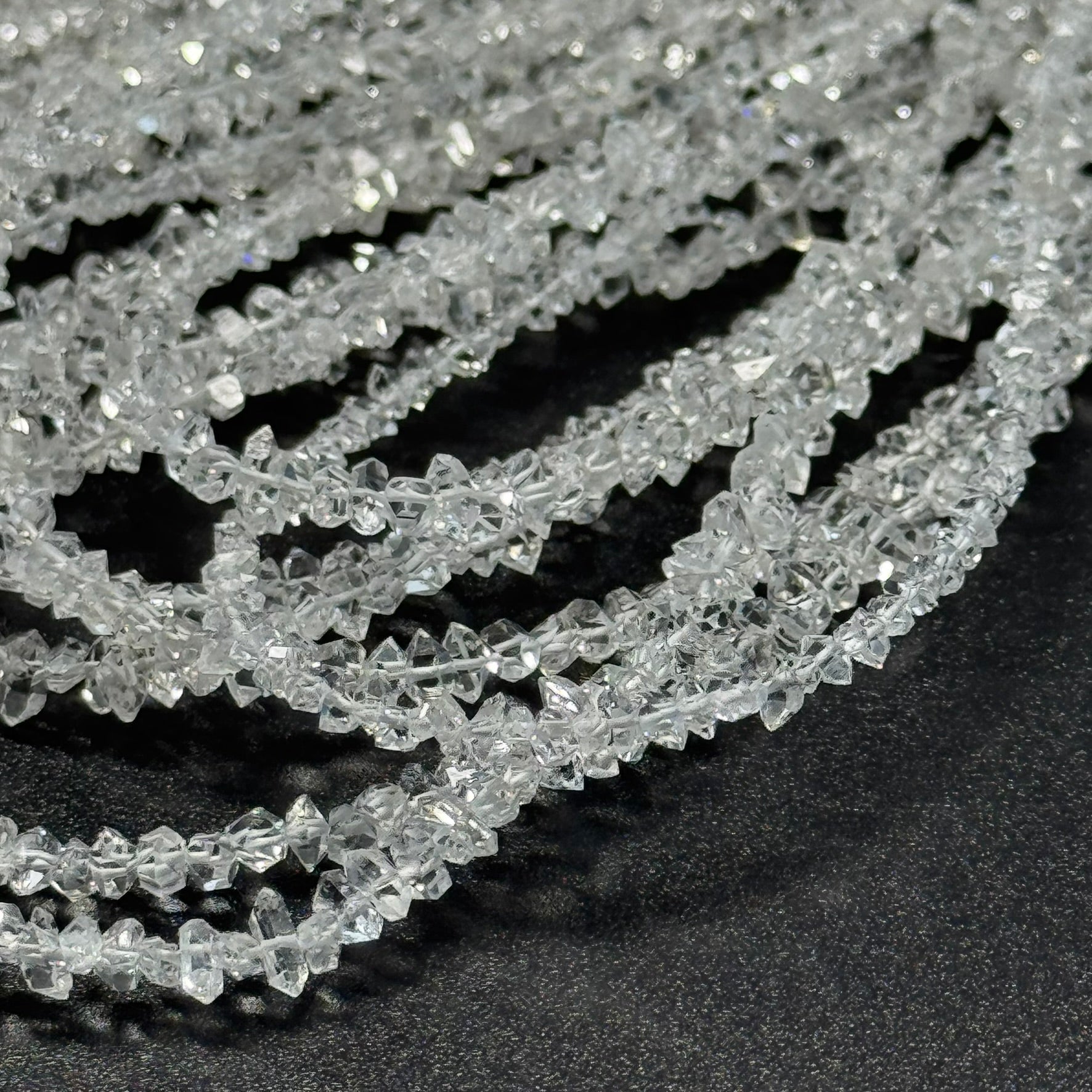 Herkimer Diamond Cut Gemstone Beads